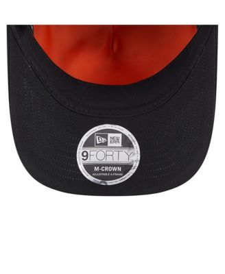 x Alpha Industries Men's Black New England Patriots A-Frame 9FORTY Adjustable Hat