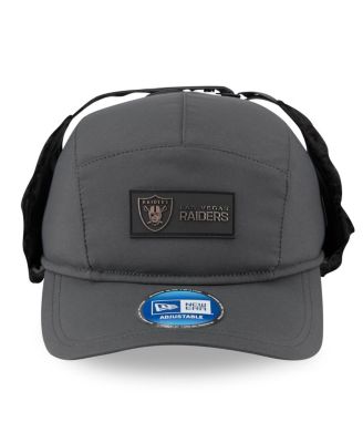 Men's Charcoal Las Vegas Raiders 2025 Sideline Cold Weather Runner Dog Ear Adjustable Hat