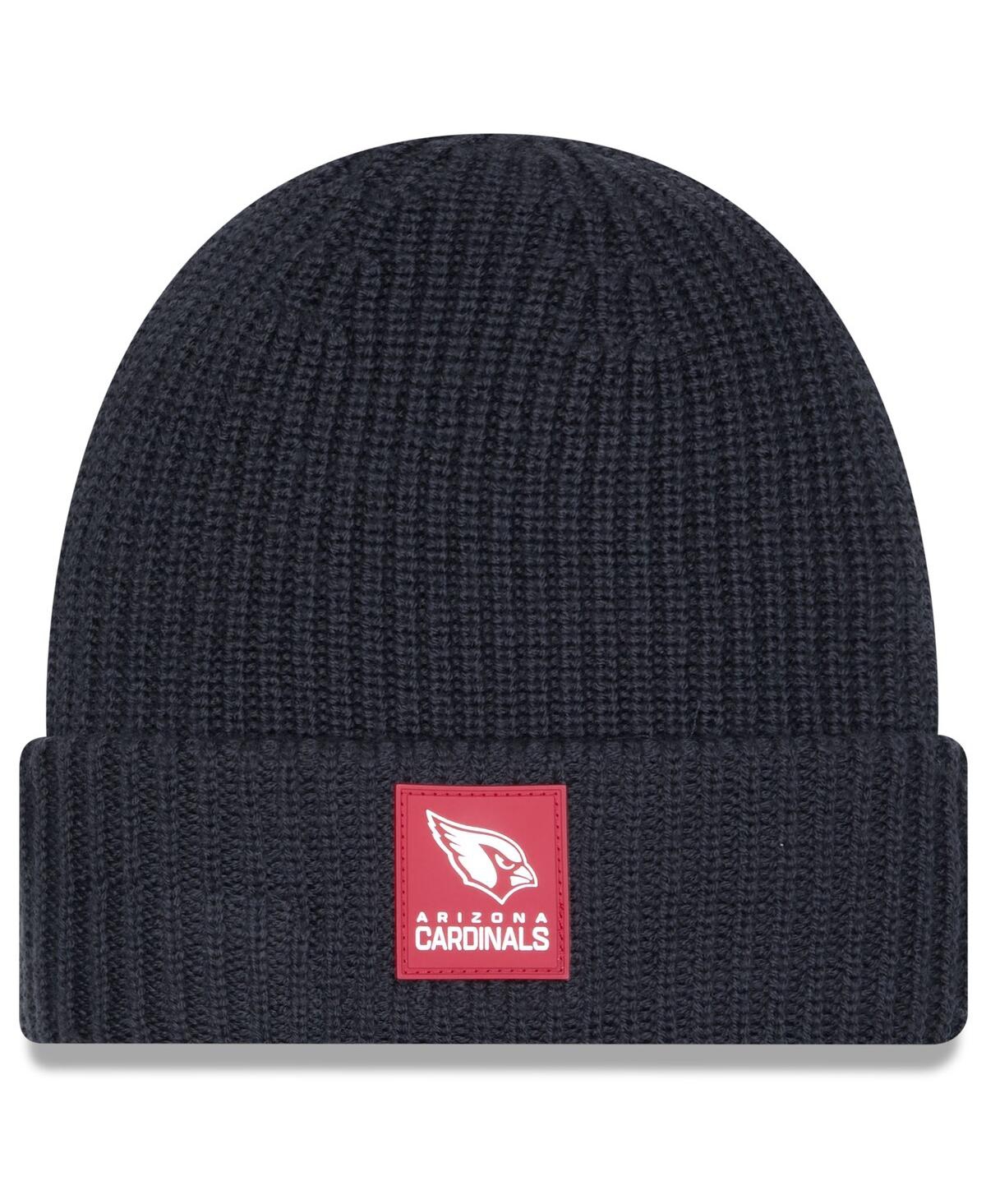 New Era Men's Charcoal Arizona Cardinals 2025 Sideline Cold Weather Cuffed Knit Hat In Multi