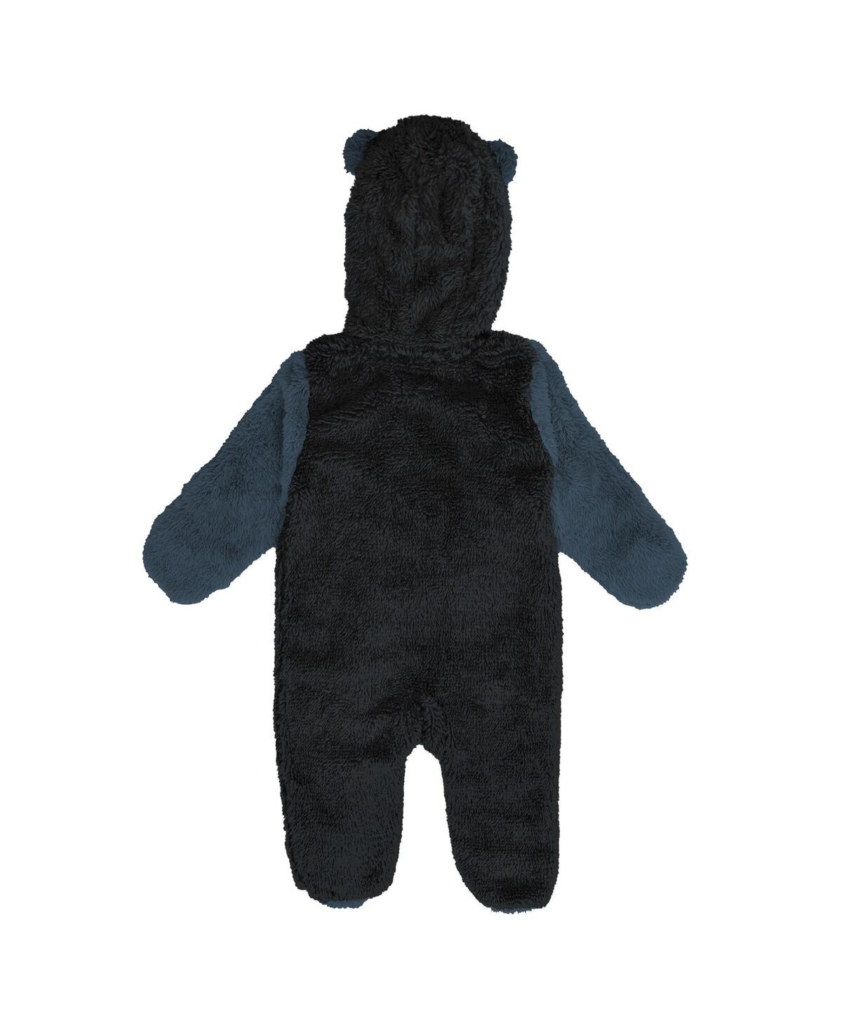 Outerstuff Newborn Black Vegas Golden Knights Stay Napping Fleece Bunting Full-zip Hooded Sleeper In Black