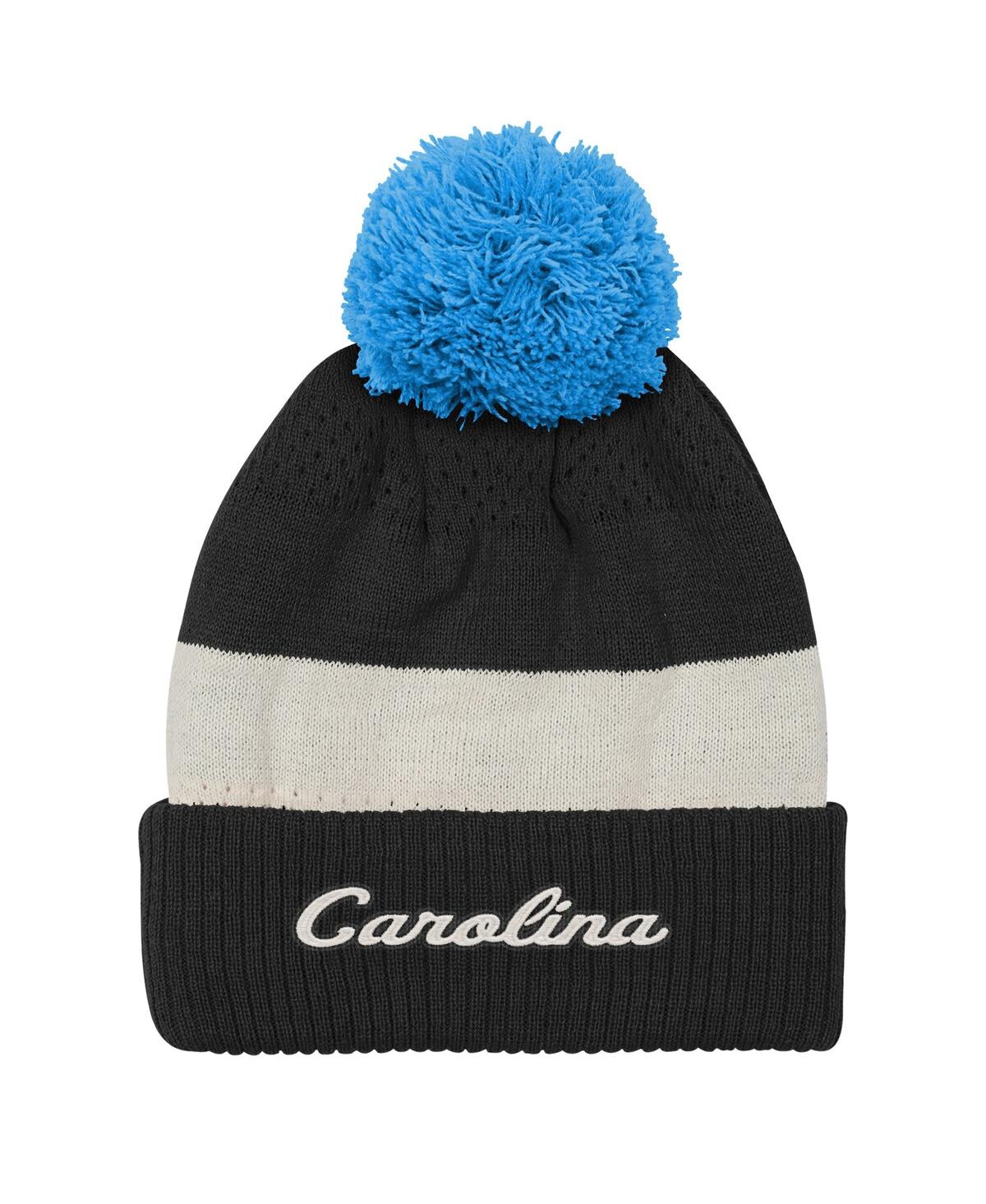 Outerstuff Big Boys and Girls Black Carolina Panthers Modern Fan Cuffed Knit with Pom Hat