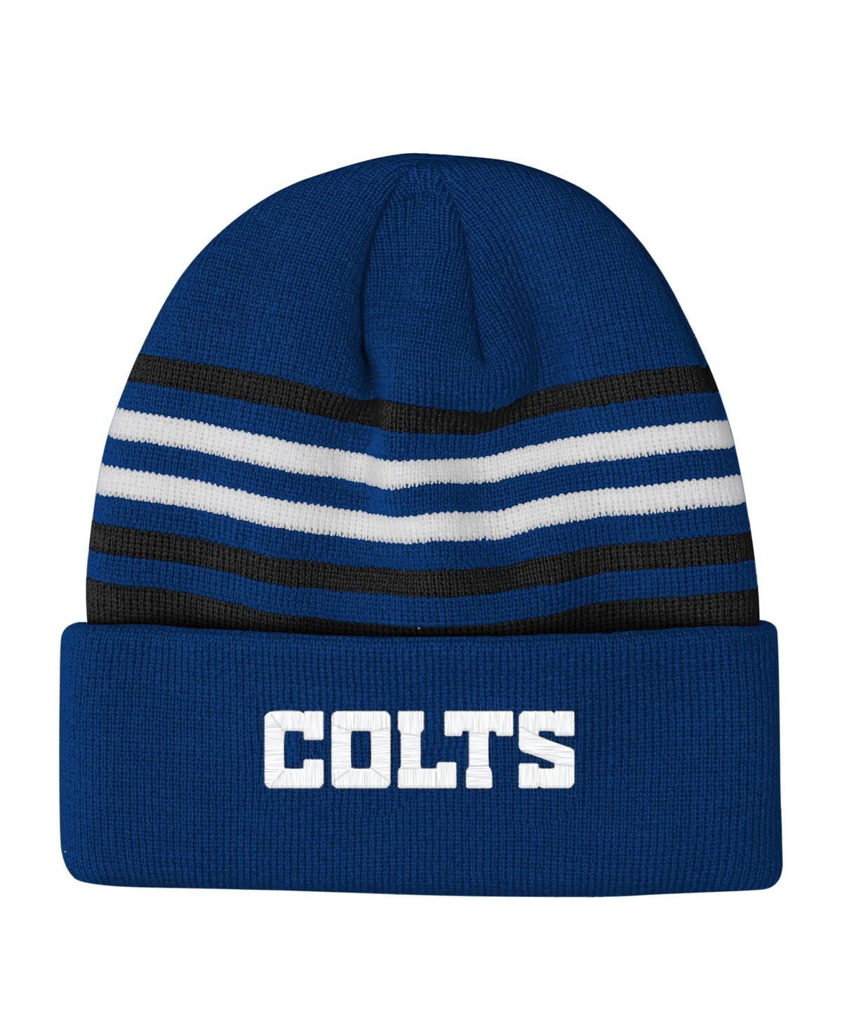 Outerstuff Big Boys And Girls Royal Indianapolis Colts Essentials Cuffed Knit Hat In Blue