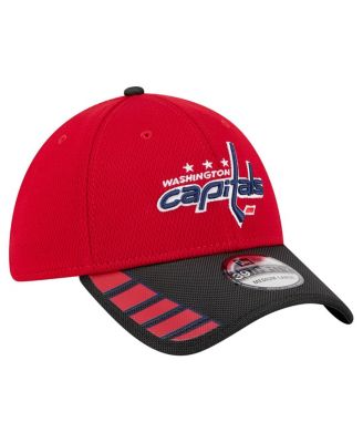 Men's Red Washington Capitals Visor Hit 39THIRTY Flex Hat