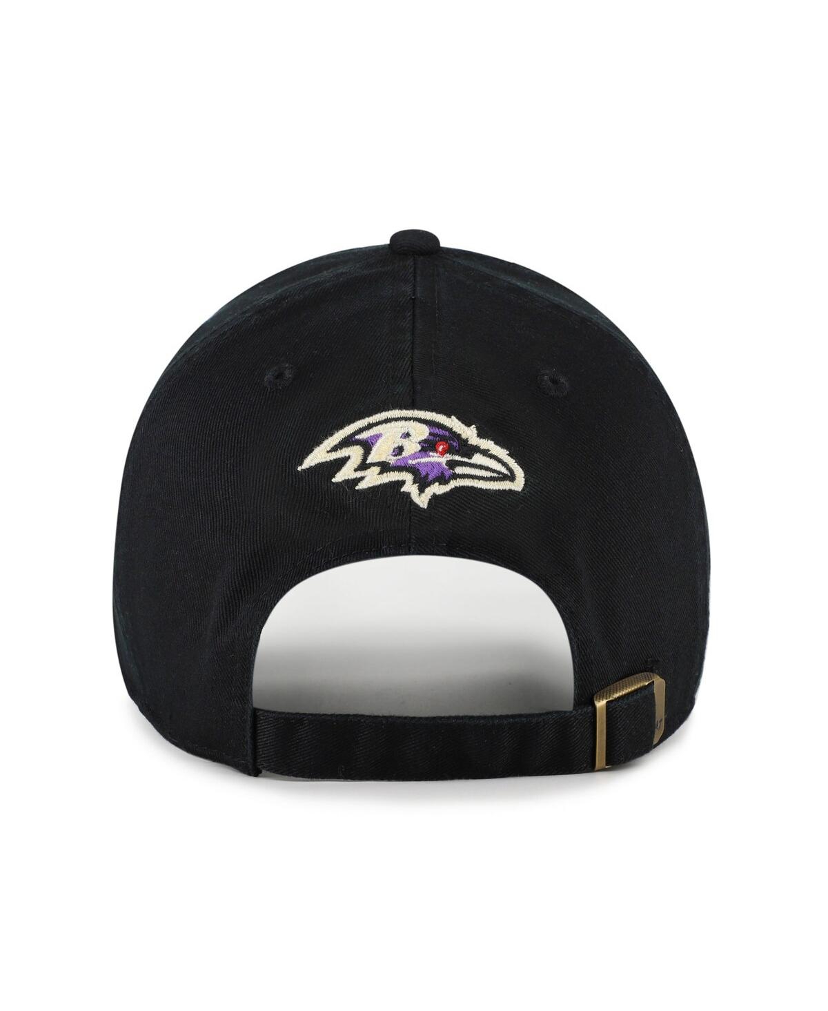 47 Brand Women's Black Baltimore Ravens Zoey Clean Up Adjustable Hat In Black