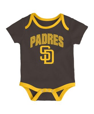Newborn 3-Pack San Diego Padres All Day Play Bodysuit Set