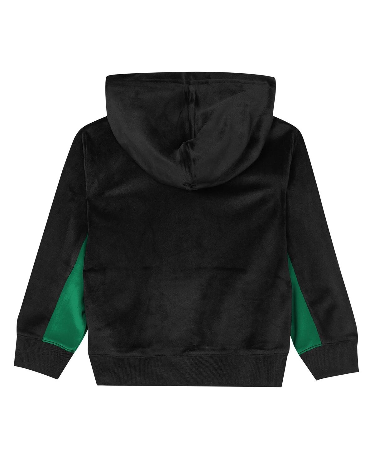 Outerstuff Preschool Black Boston Celtics Velour Hoodie In Black