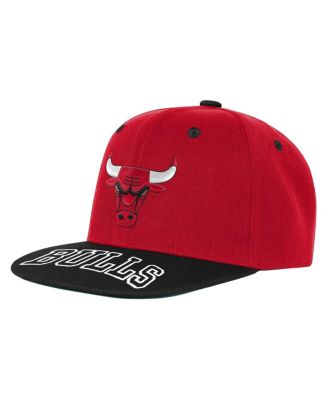 Outerstuff - Big Boys and Girls Red/Black Chicago Bulls Two-Tone Snapback Hat