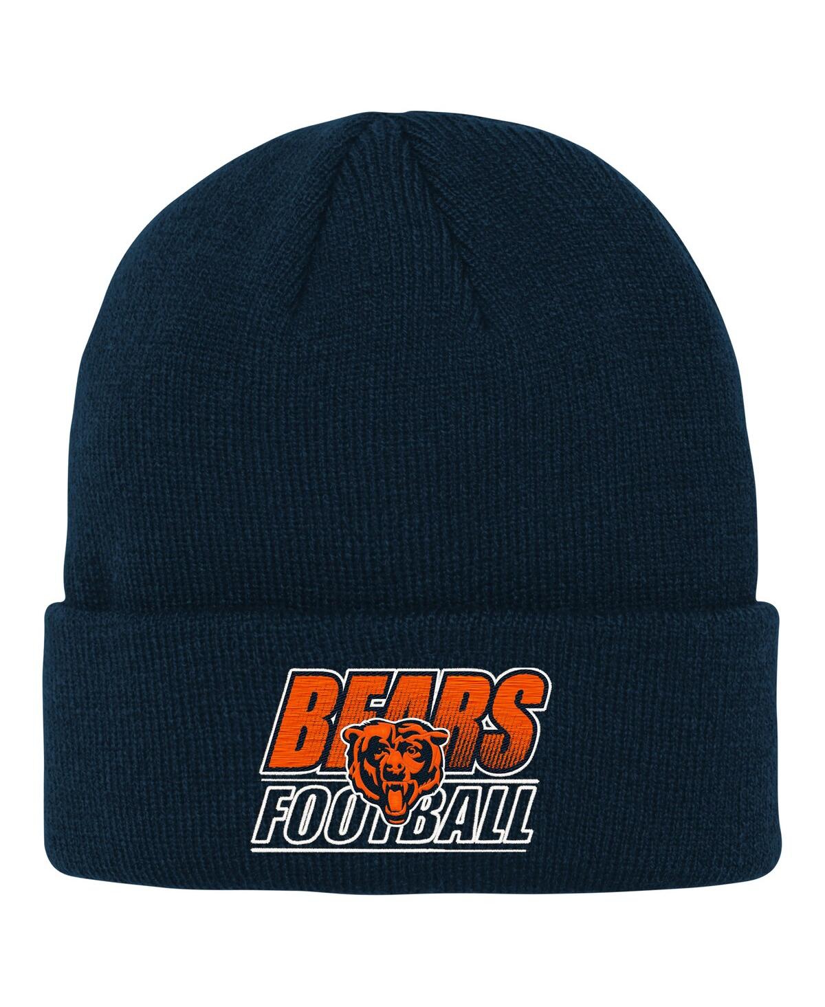 Outerstuff Big Boys And Girls Navy Chicago Bears Team Gradient Cuffed Knit Hat In Blue