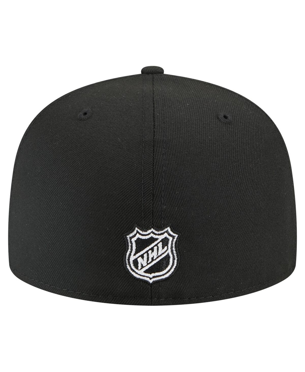 New Era Men's Black Vegas Golden Knights Faded Lines 59FIFTY Fitted Hat