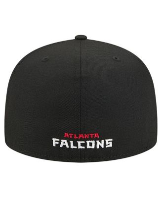 Men's Black Atlanta Falcons Overlap Wordmark 59FIFTY Fitted Hat