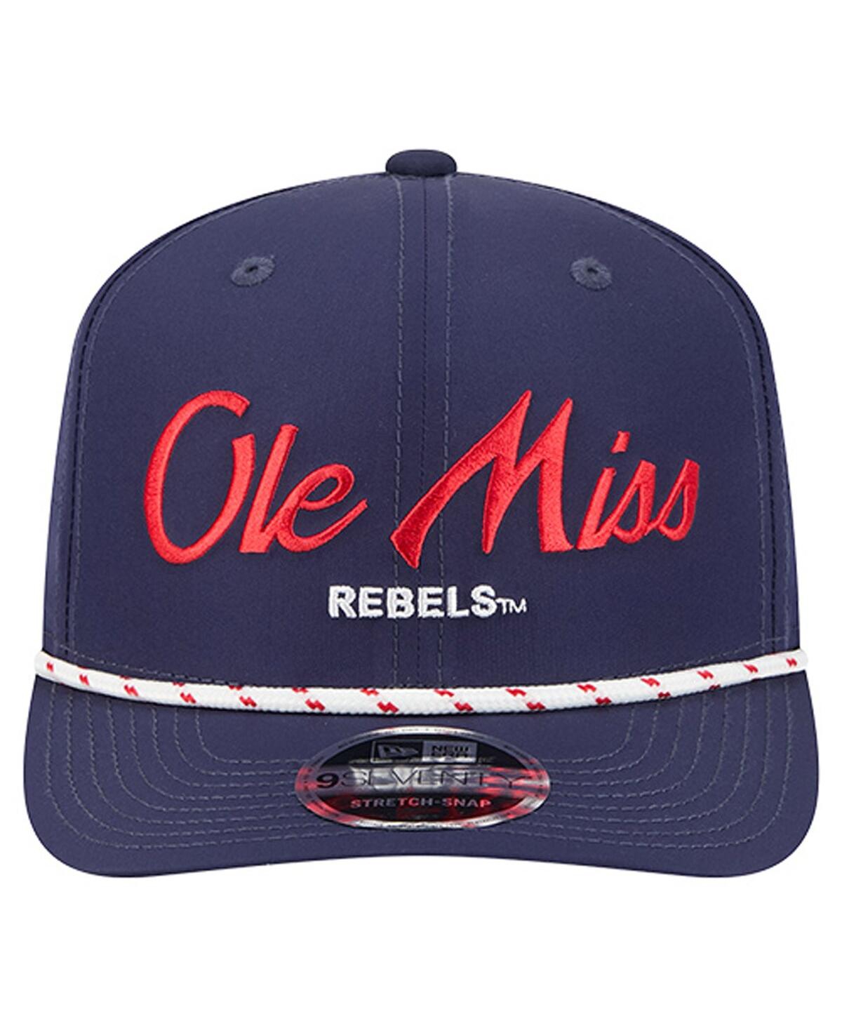 New Era Men's Navy Ole Miss Rebels Script Performance Rope 9SEVENTY Adjustable Hat