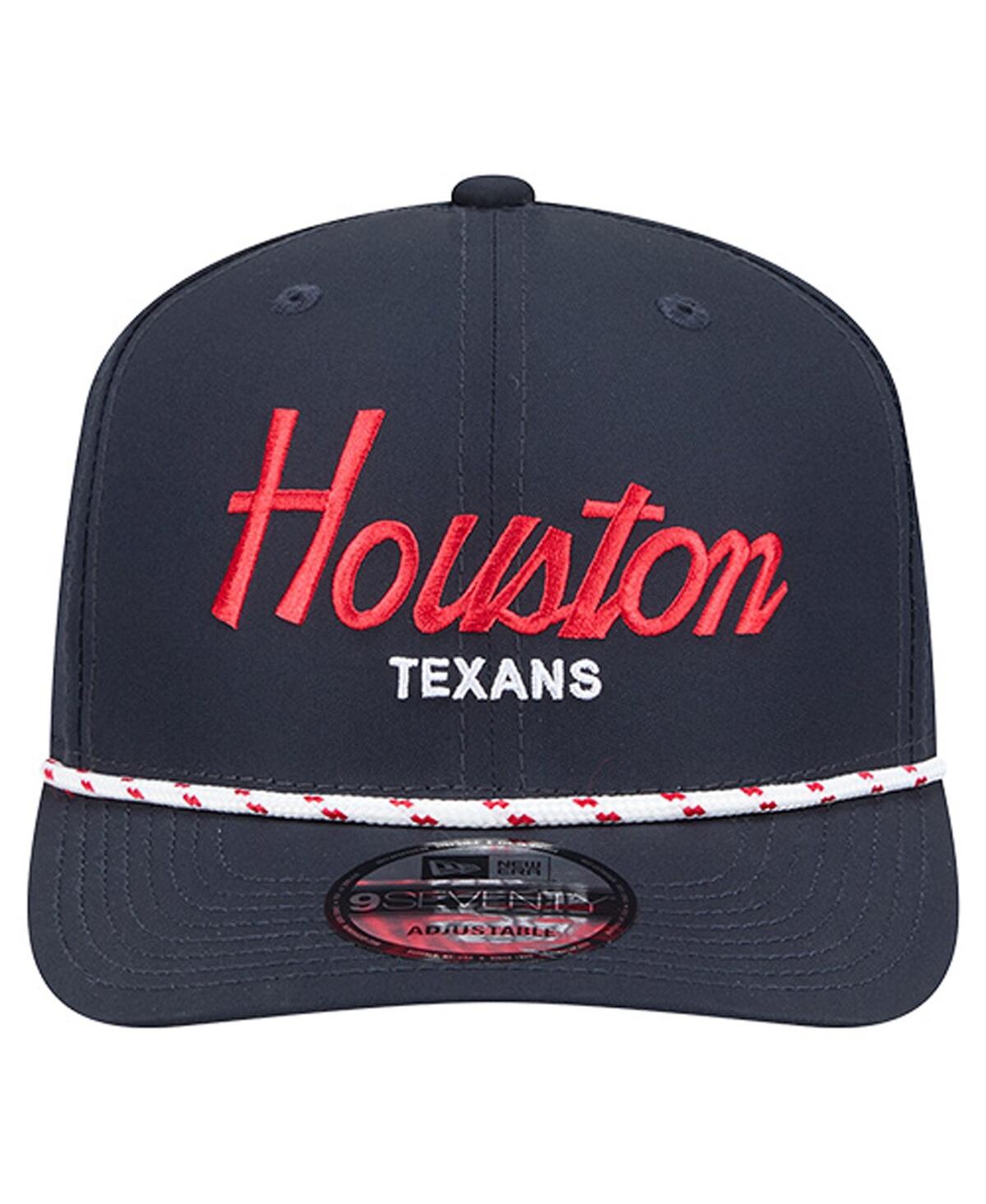 New Era Men's Navy Houston Texans Script 9SEVENTY Adjustable Hat
