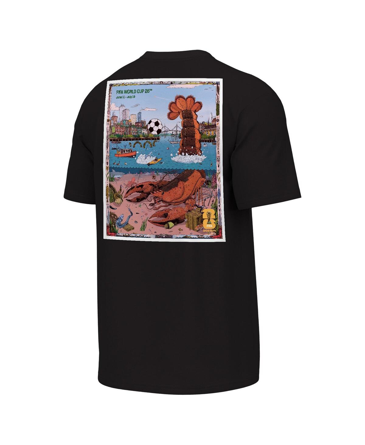 Outerstuff Men's Black 2026 Fifa World Cup Boston Host City Poster Graphic T-shirt In Black