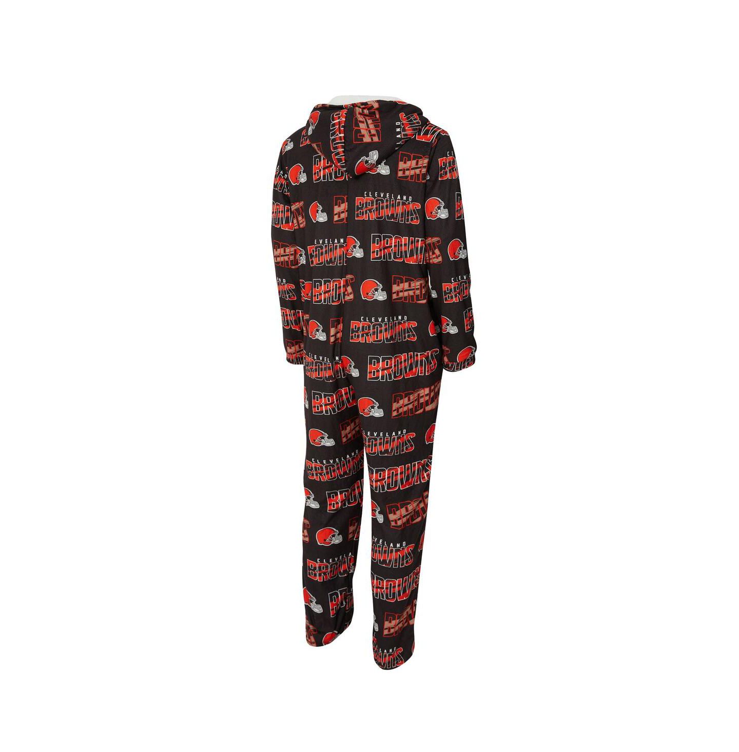 Мужской комбинезон Concepts Sport Cleveland Browns Shuffle из микрофлиса на молнии, Brown — фото 3