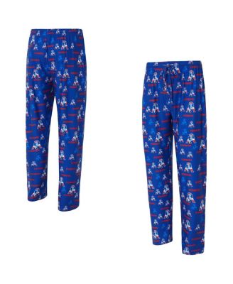 Concepts Sport - Men's Royal New England Patriots Retro Mosaic Allover Print Knit Pants