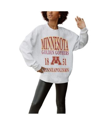 Gameday Couture - Women's Gray Minnesota Golden Gophers Established Premium Fleece Drop Pullover Sweatshirt
