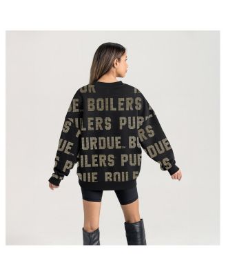 Women's Black Purdue Boilermakers Hype Era Sweatshirt