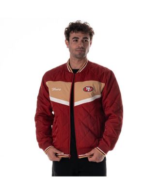 The Wild Collective - Men's and Women's Scarlet San Francisco 49ers Quilted Nylon Puffer Jacket