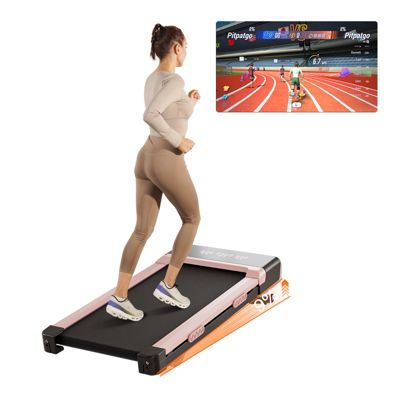 Superun 3.0HP Under Desk Treadmill 12% Auto Incline for Home Office, Small Treadmill for Jogging Running-Pink
