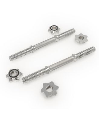 Standard 14” Threaded Chrome Dumbbell Bar Set with Star-Lock Collars