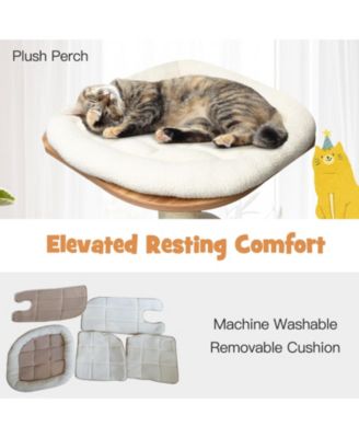 7-Layer Wooden Cat Tree Tall Cat Tower with Sisal Posts and Condo