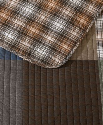 Classic Patchwork Cotton Reversible 2-Pc. Quilt Set, Twin