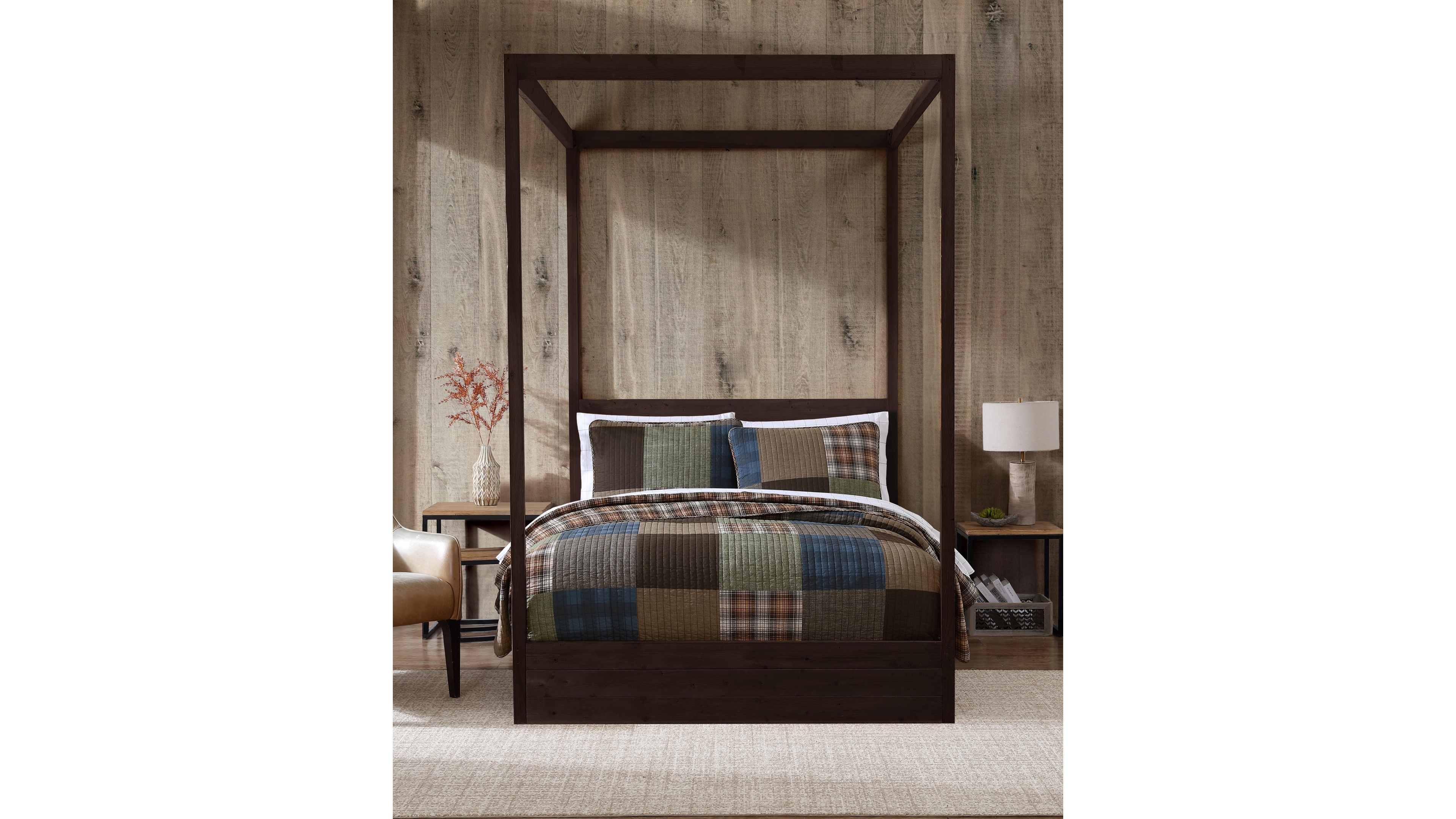 Eddie Bauer Classic Patchwork Cotton Reversible 2-Pc. Quilt Set, Twin