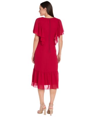 Women's Capelet Short-Sleeve Dress