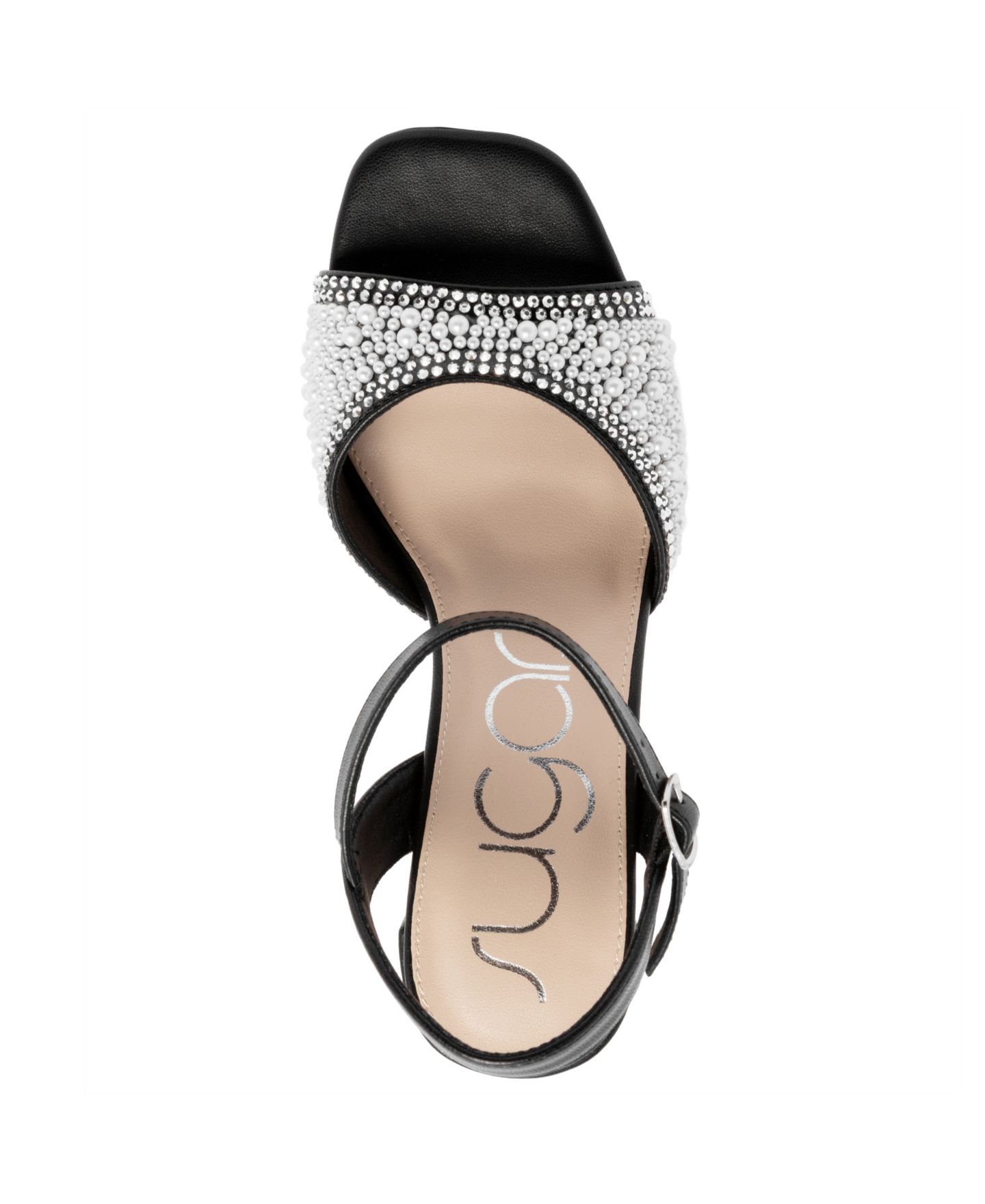 Женские сандалии Sugar Gwenith Embellished Dress Sandals, цвет: Чёрный / Слоновая кость — фото 4