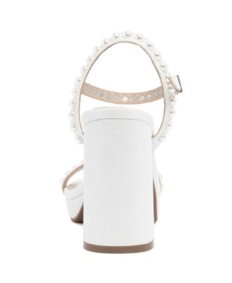 Women's Vallentina Pearl Block Heel Dress Sandals