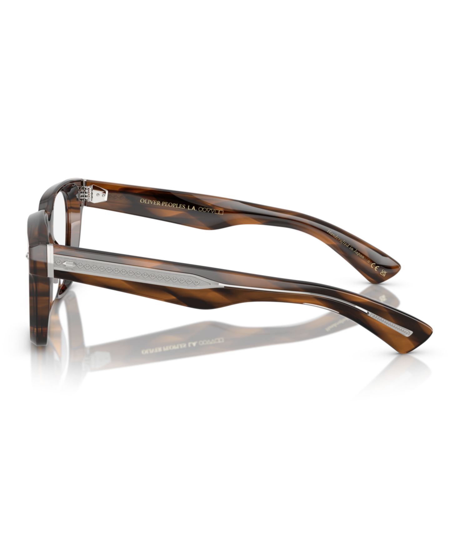 Мужские очки Oliver Peoples Man Rectangle Plastic OV5570U Alfrey 18k Eyeglasses, цвет: Barchan — фото 3