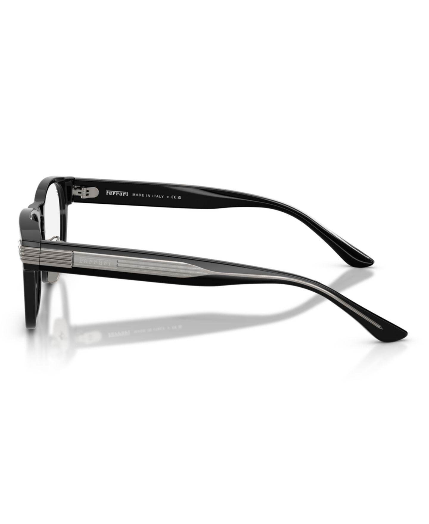 Мужские очки Scuderia Ferrari Ferrari Man Pillow Plastic FH4012D Eyeglasses, цвет: Блестящий чёрный — фото 3