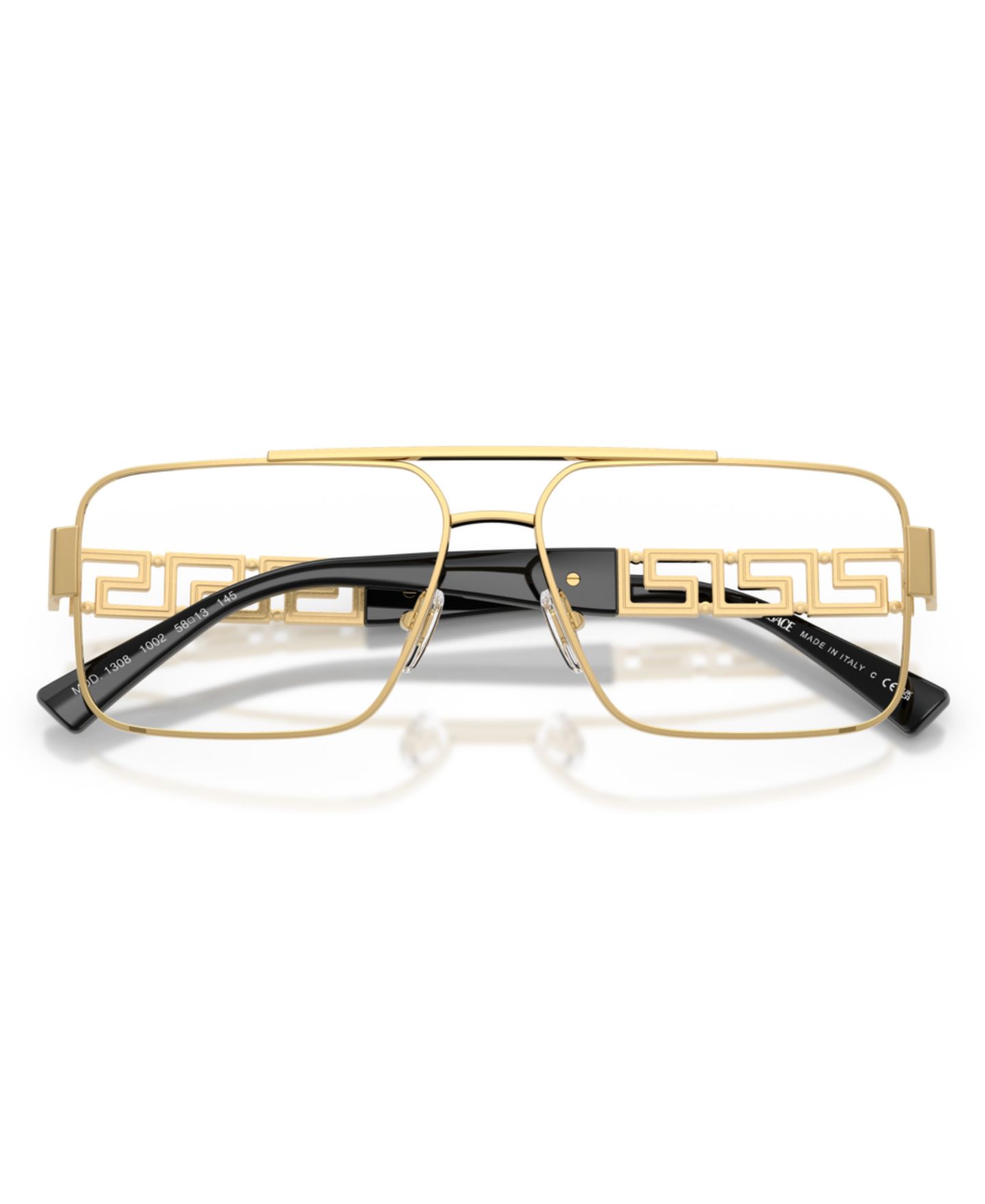Мужские очки Versace Man Pillow Metal VE1308 Eyeglasses, цвет: Золотой — фото 4