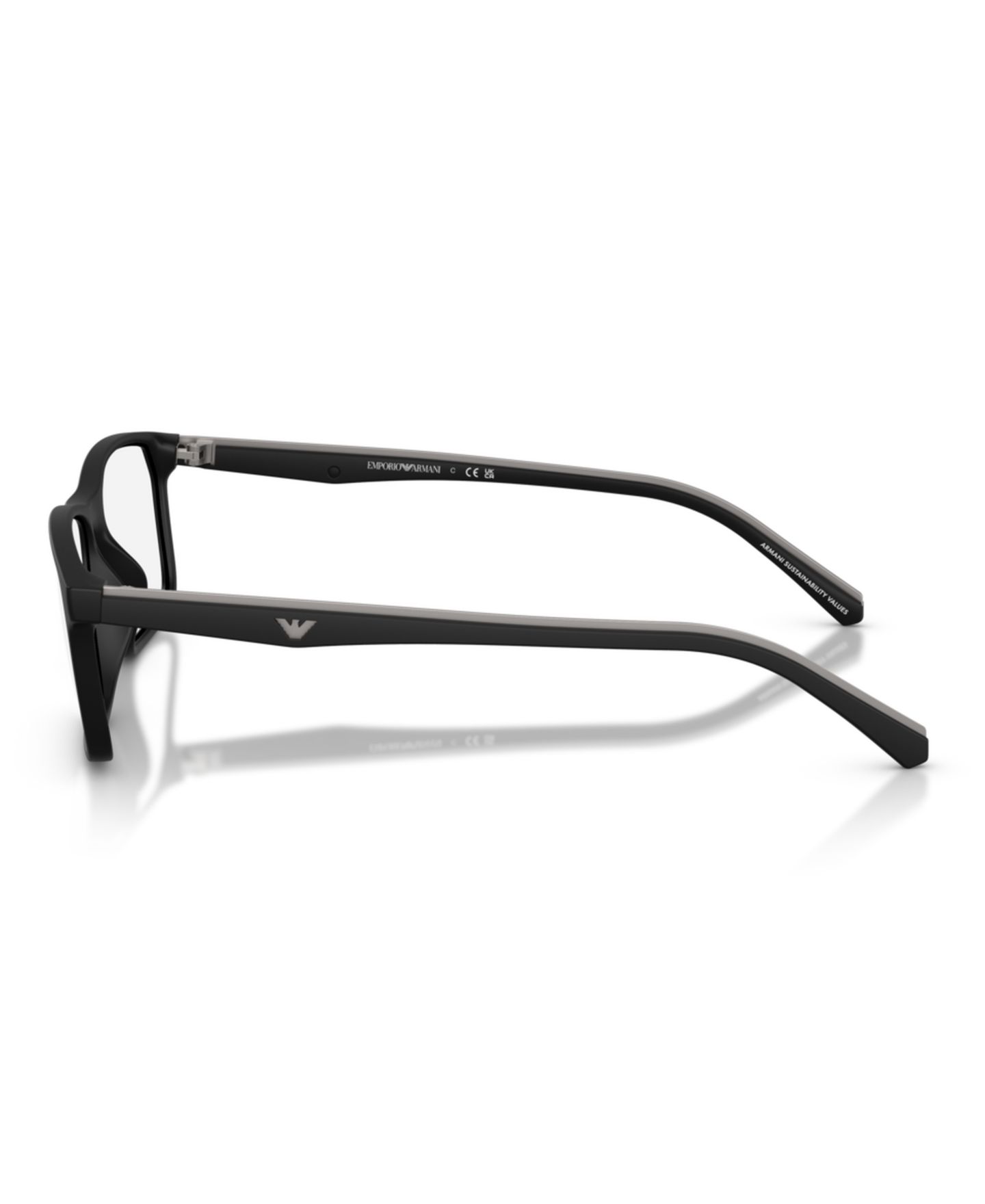 Мужские очки Emporio Armani Man Pillow Plastic EA3266U Eyeglasses, цвет: Матовый чёрный — фото 3