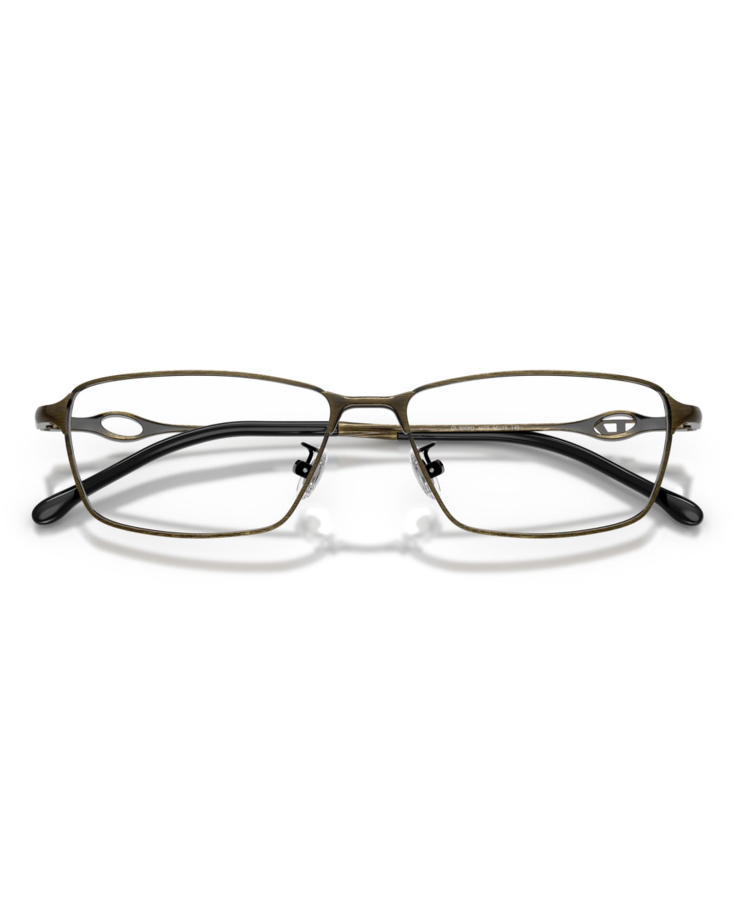 Мужские очки Diesel Man Rectangle Metal DL5008D Eyeglasses, цвет: Светлый серый зелёный — фото 4