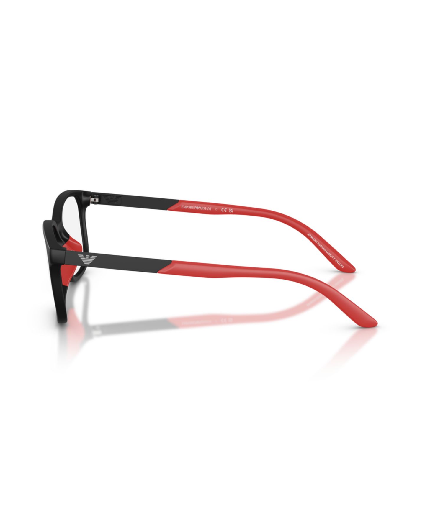 Детские очки Emporio Armani Pillow Plastic EK3008U Eyeglasses(Ages 07-10), цвет: Матовый чёрный — фото 3