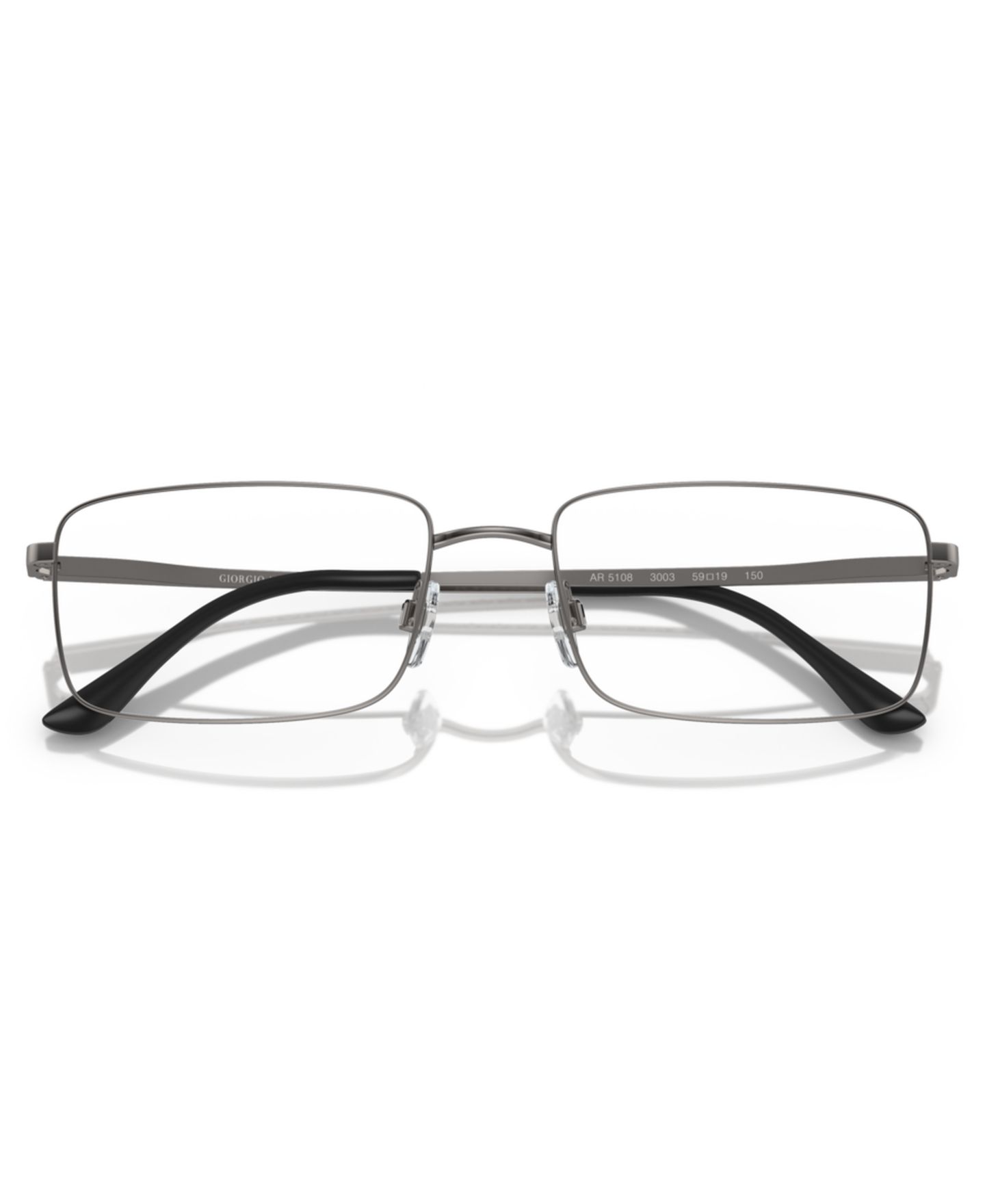 Мужские очки для зрения Giorgio Armani AR5108, прямоугольные, металл, цвет: Графитовый — фото 5