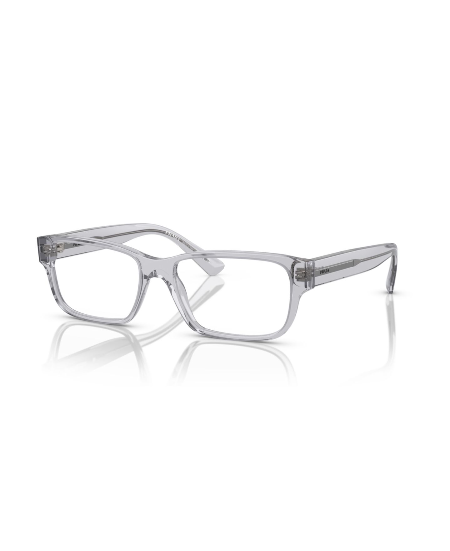 Мужские очки PRADA Man Pillow Plastic PR 18ZV Eyeglasses, цвет: Прозрачный серый — фото 6