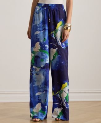 Lauren Ralph Lauren - Petite Abstract Print Wide-Leg Pants