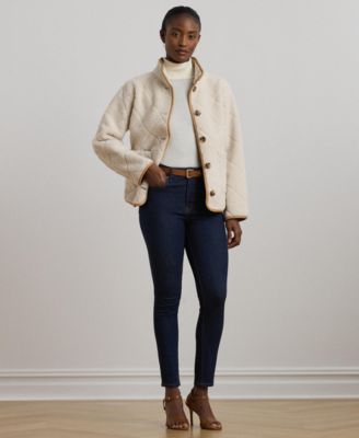 Women's Quilted Faux Shearling Jacket