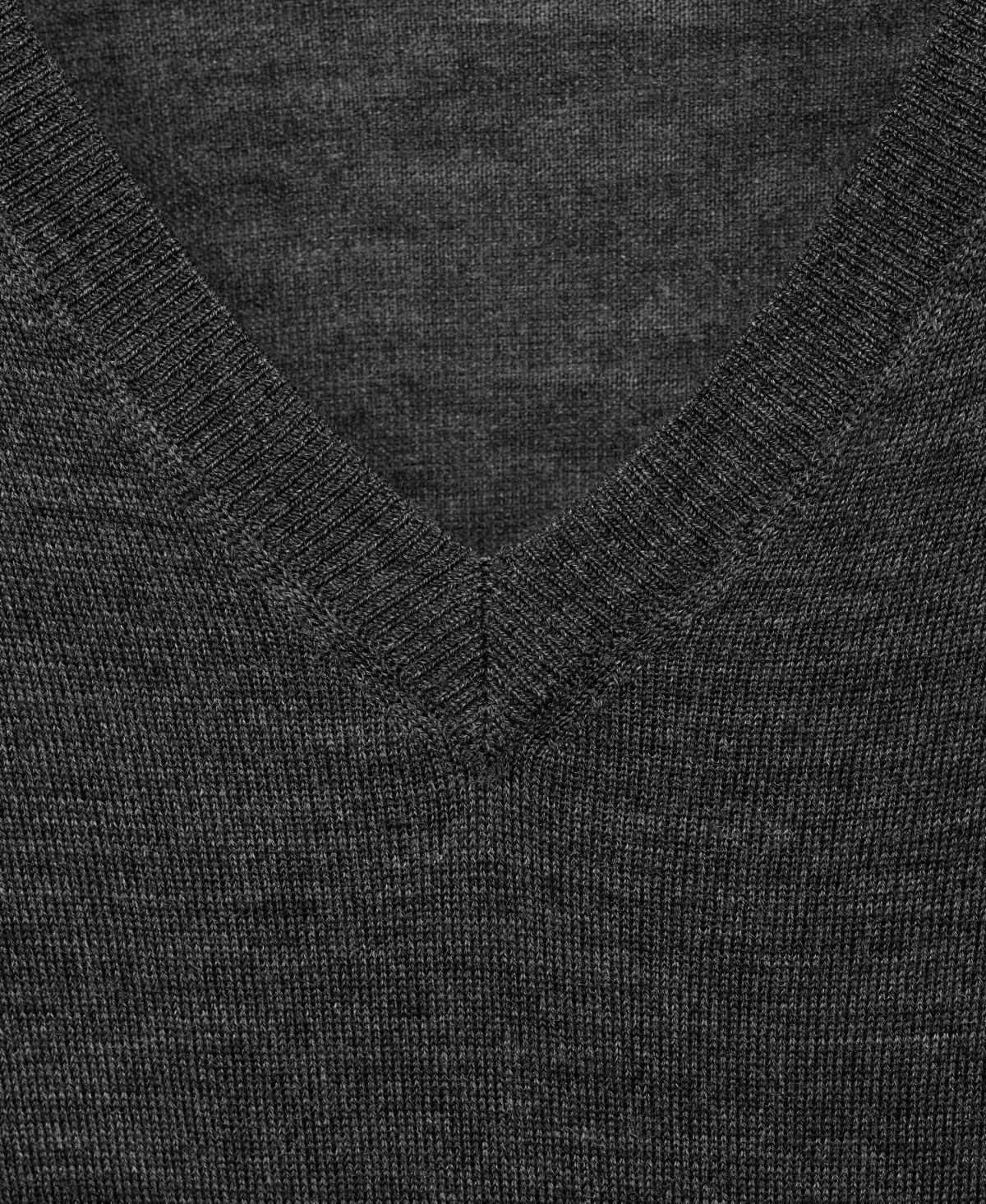 Mango V-neck Wool Pajama Sweater In Gray