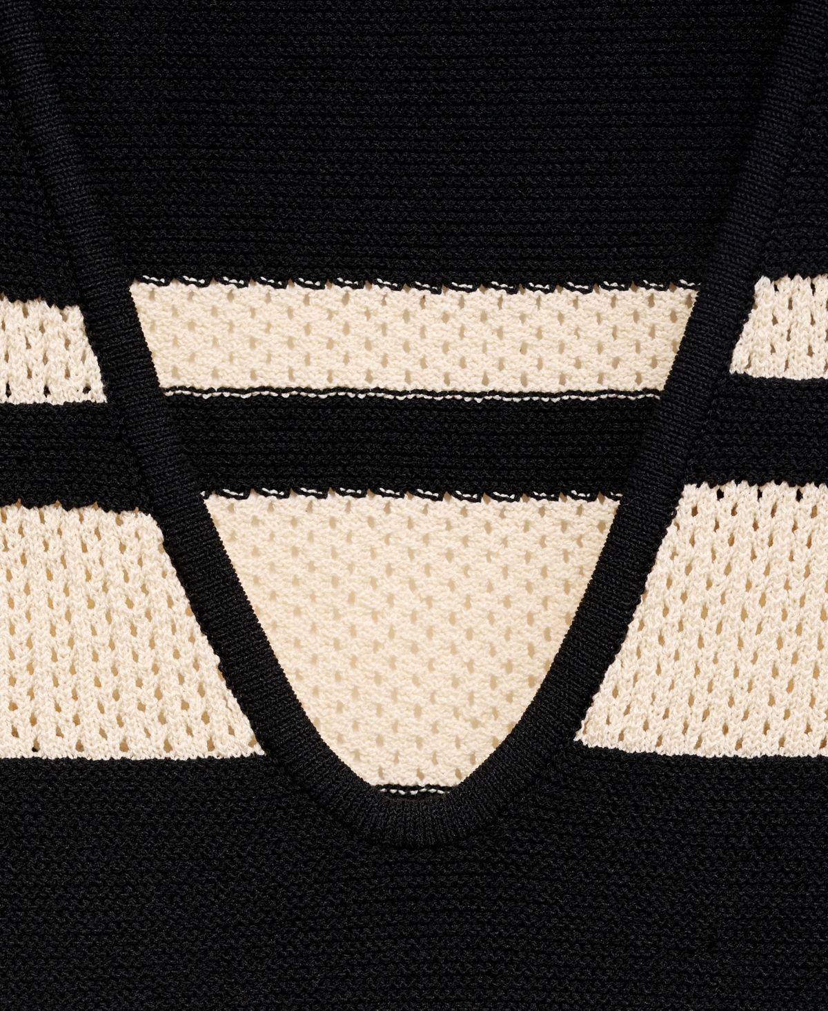 Mango Women's Stripes Knitted V-Neck Top