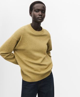MANGO - Women's Ribbed Trim Oversized Sweater