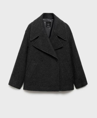 Women's Wide Lapel Wool-Blend Coat