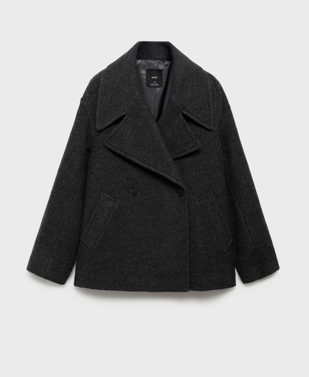 Mango Women's Wide Lapel Wool-Blend Coat