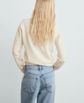 Women's V-Neck Wool-Blend Cardigan