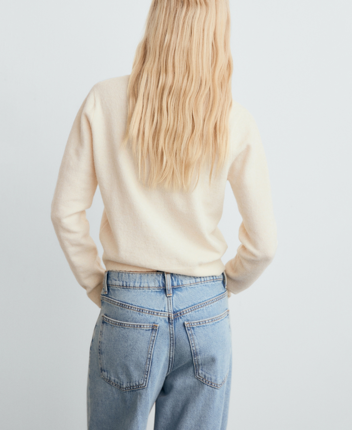 Mango Women's V-Neck Wool-Blend Cardigan