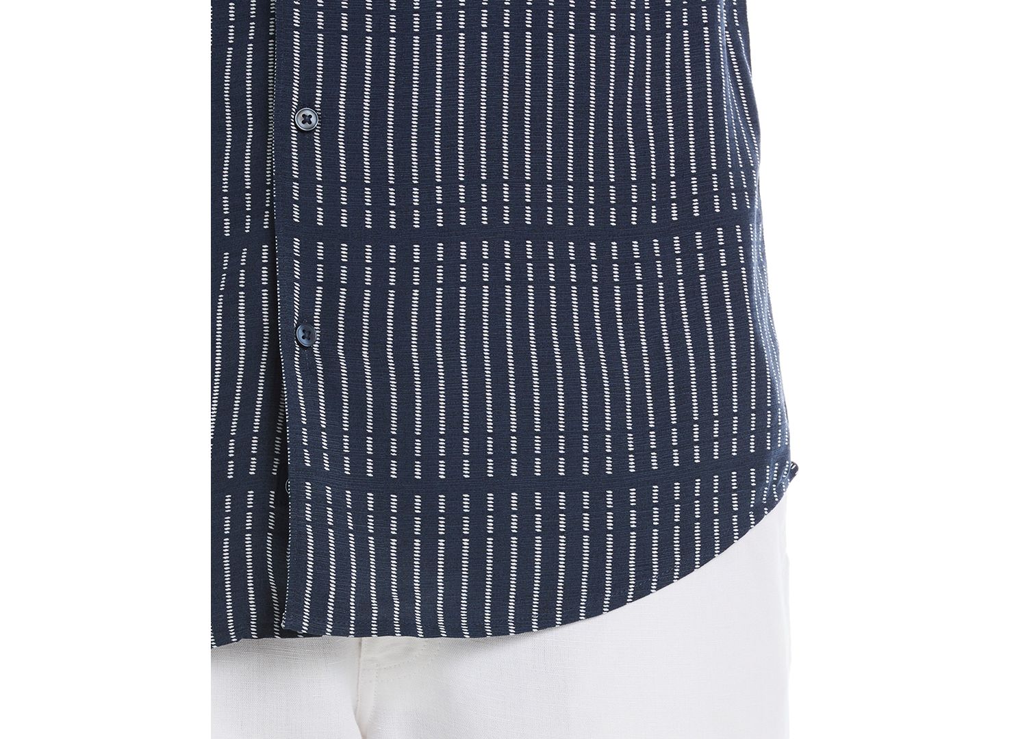 Men's Broken Stripe Print Short-Sleeve Shirt