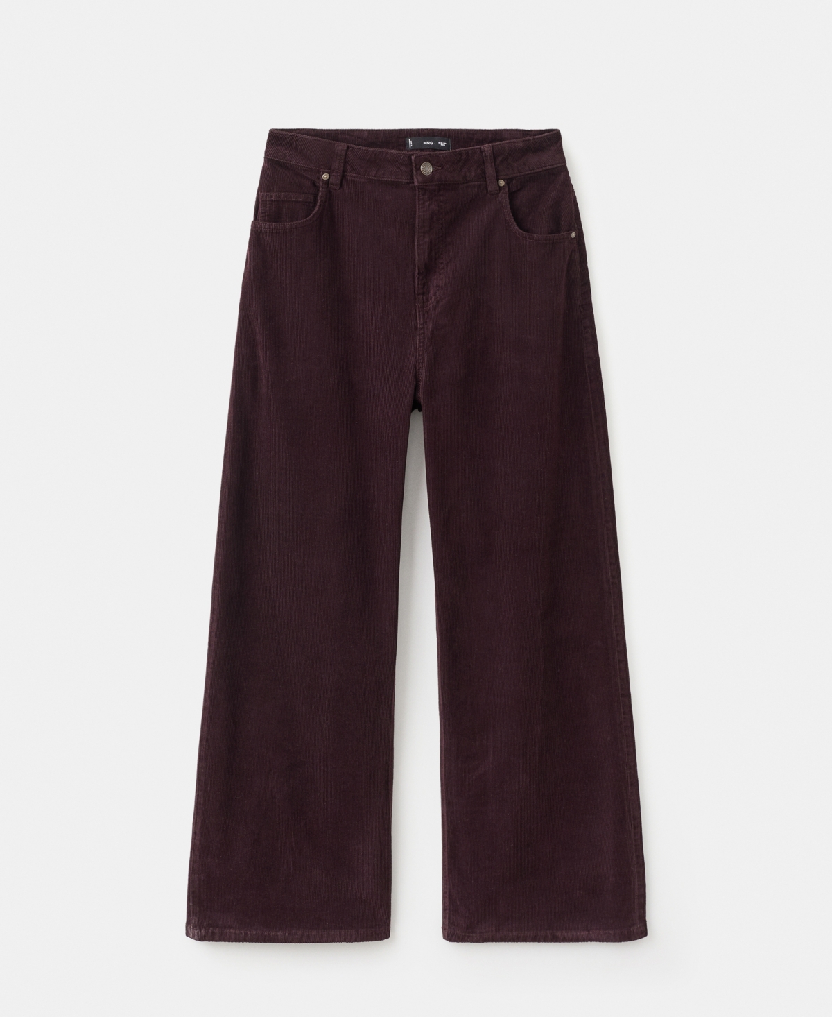 Mango Women's Wide-leg Corduroy Jeans In Burgundy