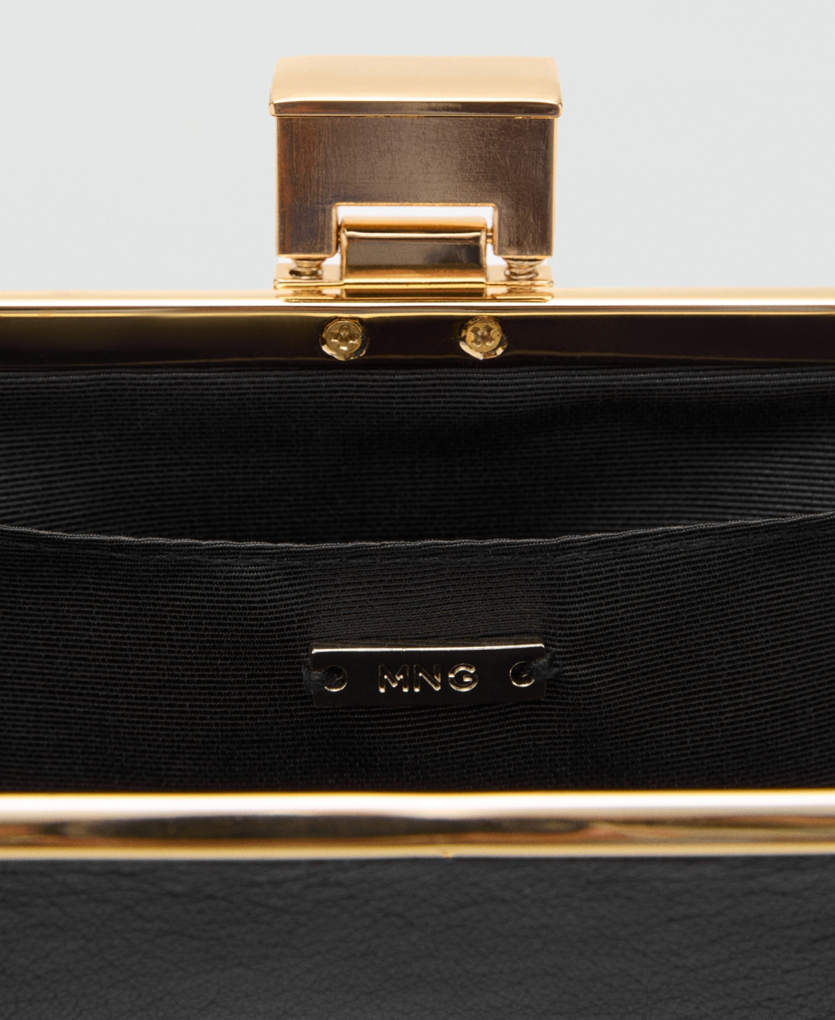 Mango Women's Metallic Clutch Handbag